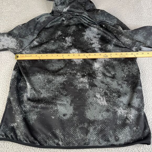 Nike Training Hoodie Large Gray Black Digital Camo Therma Fit Sweatshirt Sweater - Picture 11 of 14